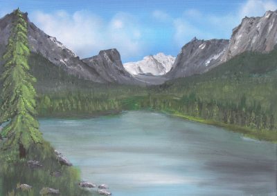 Lake and mountain scene