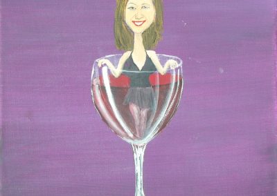 Redhead in Beer Glass