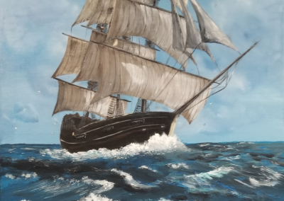 Sailing Ship in Storm 02